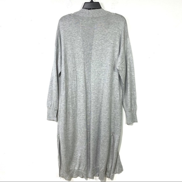 Abound Solid Knit Open Front Long Sleeves Longline Cardigan Sweater With pockets - Picture 8 of 11